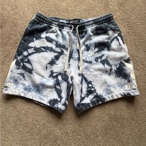 PAC Sun Playboy Blue and White Tie-Dye Shorts